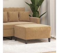vidaXL Repose-pied Marron Velours