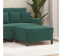 vidaXL Repose-Pied Pouf de Chambre à Coucher Tabouret de Canapé Meuble de Salle de Séjour Maison Intérieur Vert Foncé 70x55x41 cm Velours