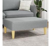 vidaXL Tabouret 77x55x31 cm en tissu gris clair