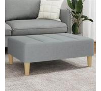 vidaXL Repose-pied Tabouret 77×55×31 cm Tissu Gris clair
