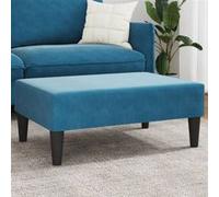 vidaXL Repose-pied 379556 velours 77x55x31 cm Bleu