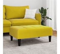 vidaXL Repose-pied Tabouret 77×55×31 cm Velours Jaune