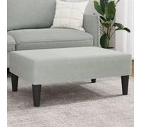 vidaXL Tabouret 77x55x31 cm velours gris clair Modèle 379557