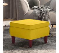 vidaXL Tabouret avec pieds en bois - Jaune