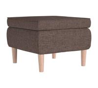 vidaXL Tabouret avec pieds en bois Taupe Tissu