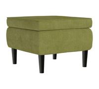 vidaXL Tabouret avec pieds en bois Vert clair Velours