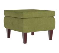 vidaXL Tabouret avec pieds en bois Vert clair Velours