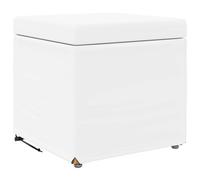 vidaXL Tabouret Blanc Cuir Synthétique et Bois Composite