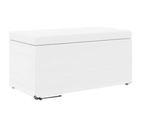vidaXL Tabouret Blanc Cuir Synthétique et Bois Composite