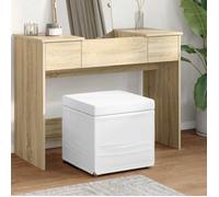 vidaXL Tabouret Blanc Cuir Synthétique et Bois Composite 876757