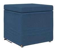 vidaXL Tabouret Bleu 41 x 41 x 40 cm Tissu et bois stratifié
