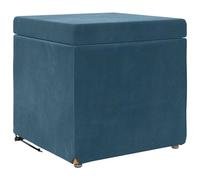 vidaXL Tabouret Bleu 41 x 41 x 40 cm Velours et Bois Composite