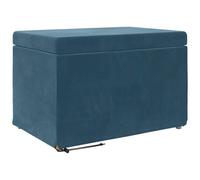 vidaXL Tabouret Bleu 60 x 40 x 40 cm Velours et Bois Composite