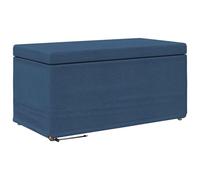 vidaXL Tabouret Bleu 81 x 41 x 40 cm Tissu et bois stratifié