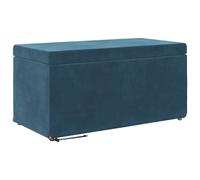 vidaXL Tabouret Bleu 81 x 41 x 40 cm Velours et Bois Composite