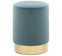 vidaXL Tabouret Bleu clair et doré Velours 28 x 36 cm 249840