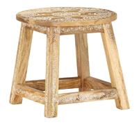 Tabouret peint à la main 38x38x35 cm Bois de manguier solide287445