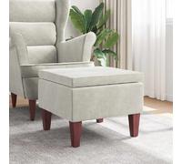 vidaXL Tabouret Crème Velours