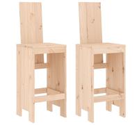 vidaXL Tabouret de bar 2 pcs. 40x42x120 cm pin massif