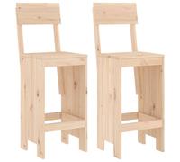 vidaXL Tabouret de bar 2 pcs. 40x48,5x115,5 cm pin massif