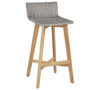 vidaXL Tabouret de bar 2 pcs. Bois massif acacia