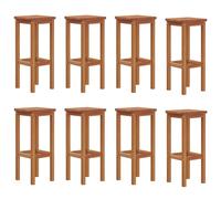 vidaXL Tabouret de bar 8 pcs. Bois massif acacia