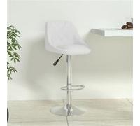 vidaXL Tabouret de bar Blanc Similicuir