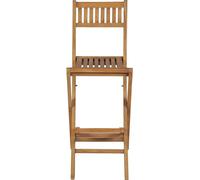 vidaXL Tabouret de bar de jardin pliable 2 pcs. Bois massif teck