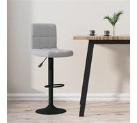 vidaXL Tabouret de bar Gris clair Velours334294 Gris G