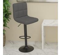 vidaXL Tabouret de bar gris foncé tissu - Tabouret de bar - Tabouret de comptoir - Chaise de bar