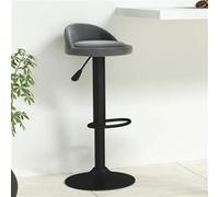 vidaXL Tabouret de bar Gris foncé Velours333591 Gris G
