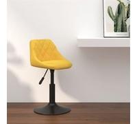 vidaXL Tabouret de Bar Siège Pivotant de Bistro Chaise de Comptoir Tabouret de Pub Siège de Comptoir Chaise de Bistro Jaune Moutarde Velours