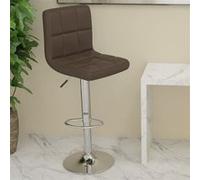 vidaXL Tabouret de bar Marron Similicuir334222 Brun G