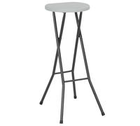 vidaXL Tabouret de bar pliable 2 pcs. PEHD et acier blanc