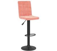 vidaXL Tabouret de bar Rose Velours Rose G