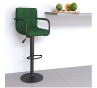 VidaXL Tabouret de bar Vert Velours