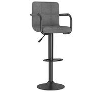 vidaXL Tabouret de Bar Siège de Pub Fauteuil Pivotant de Bar Tabouret de Comptoir Siège de Bistrot Chaise de Pub Maison Intérieur Gris Clair Tissu