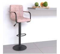 vidaXL Tabouret de bar Fauteuil pivotant en velours Rose