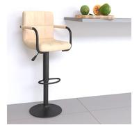 vidaXL Tabouret de bar - Velours Crème
