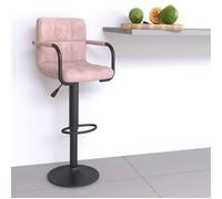 vidaXL Tabouret de bar Fauteuil pivotant en velours Rose