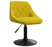 vidaXL Tabouret de bar Siège pivotant de bistro Velours Jaune moutarde