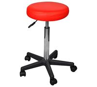 vidaXL Tabouret de Bureau Rouge Siège Fauteuil Chaise Pivotant Travail Bar