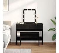 vidaXL Tabouret de coiffeuse Chêne noir 70x35x45 cm Bois d'ingénierie