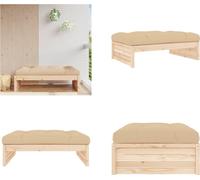 vidaXL Tabouret de jardin 120x80 cm pin massif - Tabouret de jardin - Tabouret de terrasse - Tabouret d'extérieur - Tabouret de pied de jardin