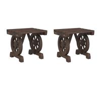 vidaXL Tabouret de jardin 2 pcs. Bois massif sapin