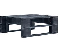 vidaXL Tabouret de jardin à palettes Noir Bois de pin imprégné