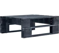 vidaXL Tabouret de jardin à palettes Noir Bois de pin imprégné