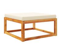 vidaXL Tabouret de jardin avec coussin 65x65x29 cm bois massif acacia