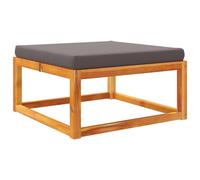 vidaXL Tabouret de jardin avec coussin 65x65x29 cm bois massif acacia
