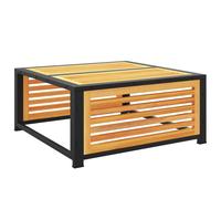 vidaXL Tabouret de jardin avec coussin 68x68x30 cm bois massif acacia